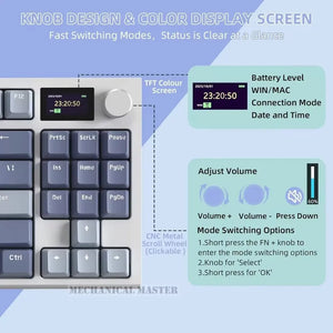 لوحة مفاتيح لاسلكية ميكانيكية Attack Shark K86